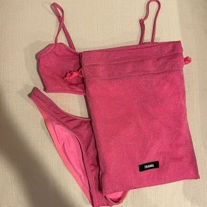 Pink Sparkly Triangl Bikini